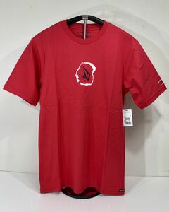 VOLCOM ボルコム AF322001RED メンズ XXL（3L）サイズ 半袖Tシャツ 大きいロゴティー T-Shirts 赤色 レッド ヴォルコム 新品 即決 送料無料