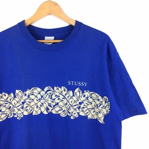 ビンテージ 90s【オールド ステューシー】SS モノグラム USA製 Tシャツ L OLD STUSSY 古着 gucci柄グッチ柄 白タグ 紺タグ 黒タグ アメカジ