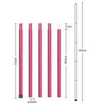 【送料無料】長さ2.4m（５節）　太さ22㎜　テントポール　タープポール　スチールポール　2本組１セット　《Yahooフリマ対応》_画像4