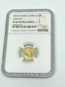 2002nachula south Africa chi-ta-10 R Land NGC proof PF69 gold coin coin Ultra cameo coin 