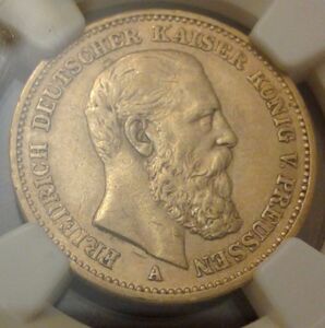 1888 A gold coin Germany STATEp Russia 20 MARK Freed lihiIII COIN NGC XF 45 coin 