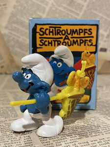 *1980 годы / Smurf /PVC фигурка ① super Smurf быстрое решение Vintage SMURF редкость *