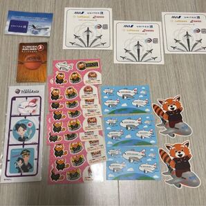 航空会社 ステッカー&画面クリーナー