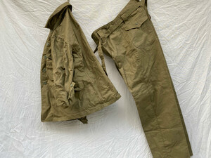 貴重 ほぼ未使用 戦中 国民服 JACKET TROUSERS セットアップ SETUP 2 陶器ボタン ジャパンヴィンテージ JAPAN VINTAGE 30s40s 戦争資料