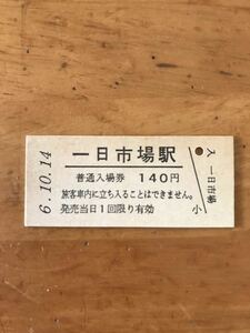 JR東日本 大糸線 一日市場駅（平成6年）