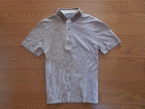 LACOSTE　ラコステ　ポロシャツ　半袖　ボーダー　メンズ　サイズ3　綿　麻　日本製　中古　ユーズド　古着