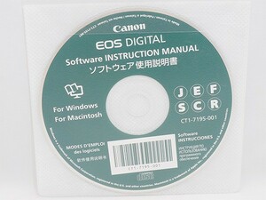 Canon EOS DIGITAL software use instructions CT1-7195-001 Software INSTRUCTION MANUAL CD-ROM Canon tube 12919