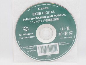 Canon EOS DIGITAL software use instructions CT1-7172-000 Software INSTRUCTION MANUAL CD-ROM Canon tube 12914