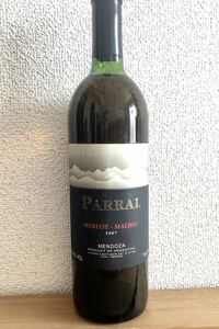 【未開栓】PARRAL MERLOT-MALBEC 1997 パラール　赤ワイン アルゼンチン