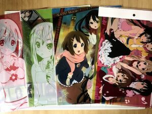 けいおん!　中野梓　平沢唯　放課後ティータイム　他　未開封　合計４枚　クリアファイル (6670)