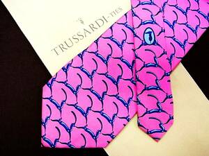 0^o^0ocl!rb2642 beautiful goods [ deer * deer * animal ] Trussardi necktie 