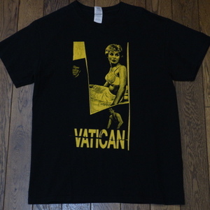 VATICAN バチカン Tシャツ M ブラック フォト ロゴ イラスト ポスター ミュージカル 映画 ムービー 