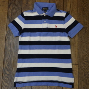 Polo Ralph Lauren キッズ ポロシャツ 6/120/60 ボーダー ブルー 半袖 ポロ ラルフローレン 子供服 ベビー服 kids boys 男の子 女の子