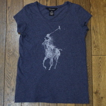 Polo Ralph Lauren キッズ Tシャツ 140 ブルー ビッグポニー ロゴ 半袖 ポロ ラルフローレン 子供服 ベビー服 kids girls 女の子_画像1