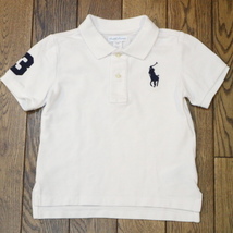 Polo Ralph Lauren ベビー キッズ ポロシャツ 24M ホワイト ビッグポニー ナンバリング 半袖 ポロ ラルフローレン 子供服 kids 男の子_画像1