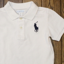 Polo Ralph Lauren ベビー キッズ ポロシャツ 24M ホワイト ビッグポニー ナンバリング 半袖 ポロ ラルフローレン 子供服 kids 男の子_画像2