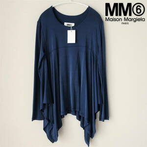  не использовался MM6 Maison Margiela mezzo n Margiela весна лето tops cut and sewn A линия Mini платье flair темно-синий темно-синий женский M размер 