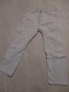 送料無料 ポーランド製 2007年限定 250ドル Levis Redwire DLX iPod Jeans 33×32 ユーロ リーバイス ホワイト デニム パンツ ジーンズ 　