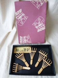 竹製品/くまで型/箸置き/５客セット/和風