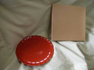 菓子鉢/トレイ/器/和風/朱色/菓子皿