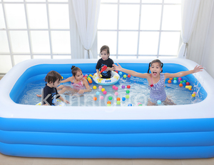 子供楽園　親子大型プール　ファミリープール　キッズプール　ビニールプール　水遊びプール　家庭用 2.1M3層A117