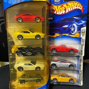 ホットウィール フェラーリギフトセット+エンッオフェラーリ+キャデラックシエン+ランボルギーニムルシエラゴ