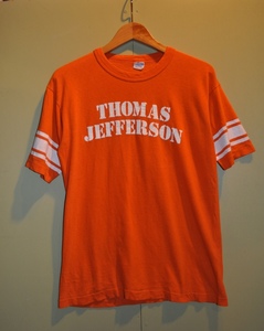 ビンテージ 70~80年代 CHAMPION THOMAS JEFFERSON UNIVERSITY チャンピオン トーマス ジェファーソン ユニバーシティー バータグ Tシャツ