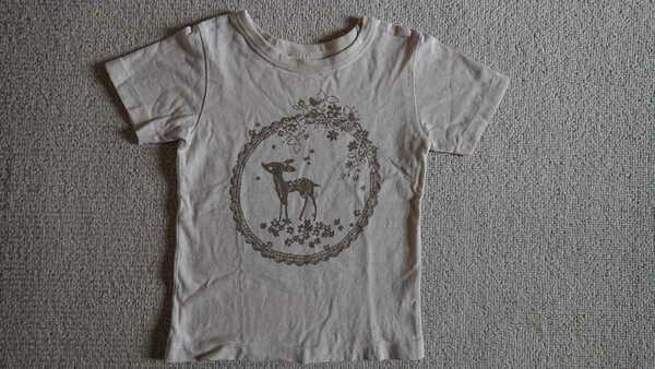 UNICA M(105-115) 薄ベージュ、バンビ半袖Tシャツ