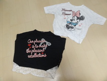 140㎝/used品/Ｔシャツ/2枚/ミニー/黒カットソー_画像1