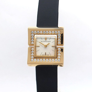 [Midoriyakuya] Van Cleef &amp; Arpel Ladies Wing Watch Diamond Besel K18yg [использовал]