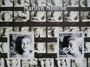 キルギス切手『マリリン・モンロー』2枚シート 2003 B