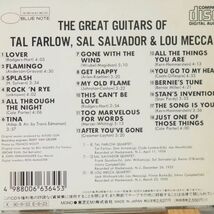 【BLUE NOTE レアアルバム3枚分】TAL FARLOW　SAL SALVADOR　LOU MECCA　THE GREAT GUITARS_画像3