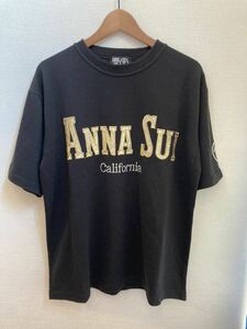 ANNA SUI California ロゴ刺繍　半袖Tシャツ　厚手