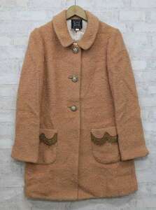 at1054/ Cynthia Rowley biju- button wool . coat Cynthia Rowley