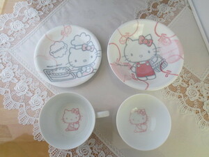 * Sanrio * Hello Kitty * посуда комплект * cup *. чашка * тарелка * мяч 