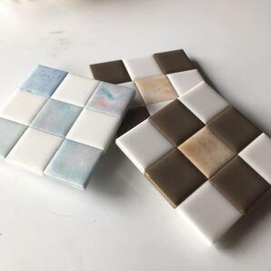 タイルの手作りコースター3枚セット