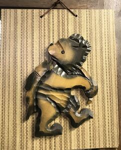熊 木彫り壁掛け 昭和レトロ アンティーク 北海道