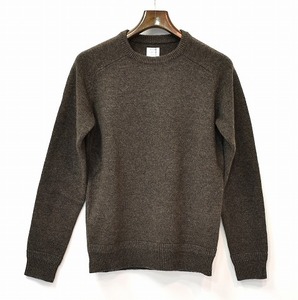 MISTERGENTLEMAN (ミスタージェントルマン) CREW-NECK KNIT クルーネックニット セーター MG-KN01長袖 BROWN Mr.GENTLEMAN S