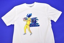 adidas (アディダス) Fun Graphic Tee GN4102 ファングラフィック プリントTシャツCREW-NECK LOGO Tシャツ 半袖 クルーネックロゴT-SHIRT_画像3