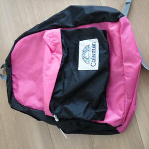  налог не необходимо специальная цена новый товар!COLEMAN Coleman чёрный × розовый × зеленый довольно большой Logo с биркой карман много . данный . есть рюкзак сумка упаковка!
