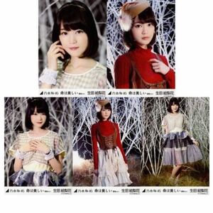 ◇乃木坂46 【生写真】5枚 コンプ　生田絵梨花　命は美しい 選抜ver. ヨリチュウヒキ　レア