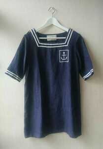 Beams Boy Beams Boy Linen One Piece Hinen Marine Emelcodery Navy Navy Beams Beams