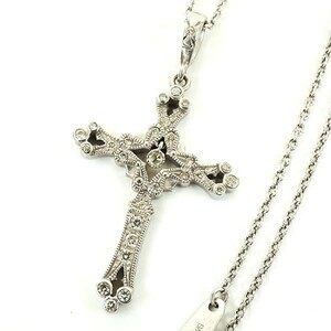  Loree Rodkin white gold Cross necklace 18 gold 10 character . pendant men's lady's popular brand accessory used 