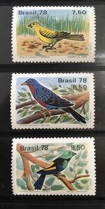  Brazil bird 3 kind . unused NH