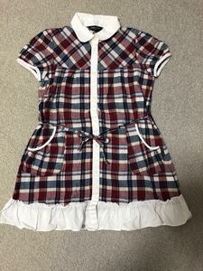 コムサイズム●COMME CA ISM●ワンピース●チェックワンピース●120●