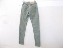 a1014◆ZARA BOYS collection SKINNY FITジーンズ◆ザラボーイズ スキニーデニム サイズ11/12 152cm カーキ色 ウエストゴム仕様3E_画像2