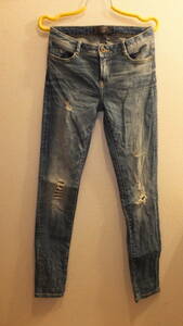 ★ZARA BASIC★ Ladies denim jeans size 02 EUR34 ザラレディースジーンズ　サイズ02　 USED IN JAPAN 股下約80Cm