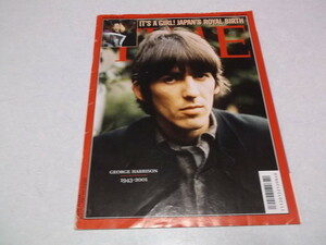 (　 TIME　2001年12月10日号　ジョージ・ハリスン　George Harrison　表紙/追悼号　★　英語雑誌