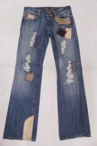 USED old clothes MissMe custom flair Denim pants W28 boots cut bell bottom 