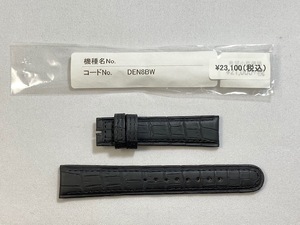 DEN8BW SEIKO グランドセイコー 18mm 純正革ベルト クロコダイル ブラック SBGX038/9F61-0A30他用 ネコポス送料無料